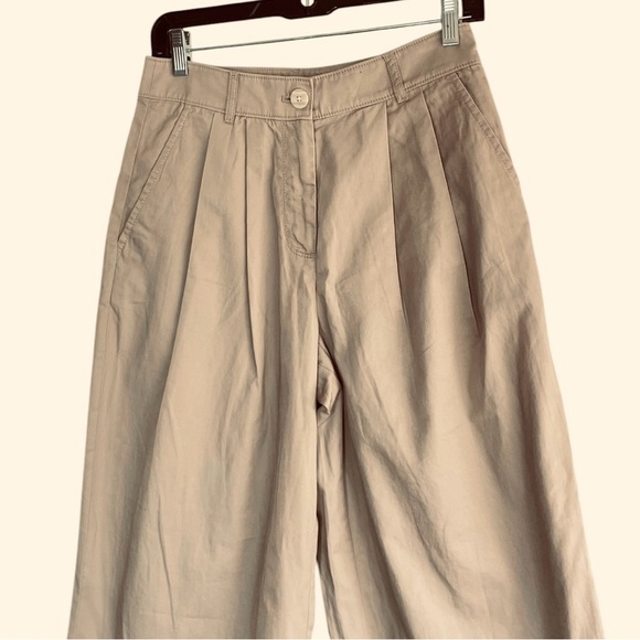 LOFT NWT Women's Poplin Wide Leg Pants - Khaki - Size 0P - Picture 4 of 9